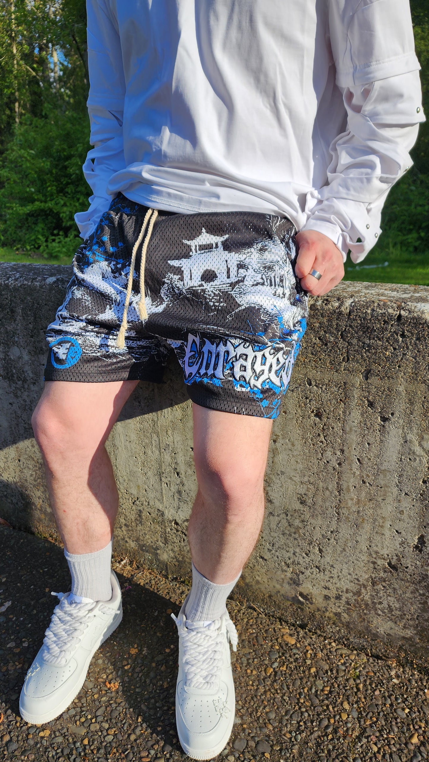 Midnight Blue Samurai Shorts
