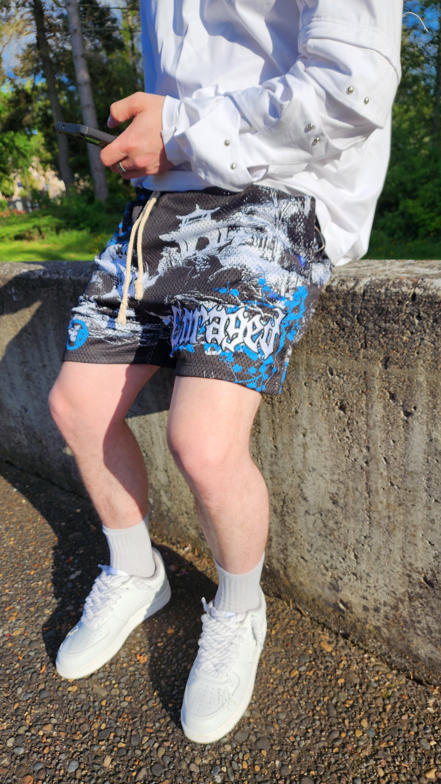 Midnight Blue Samurai Shorts
