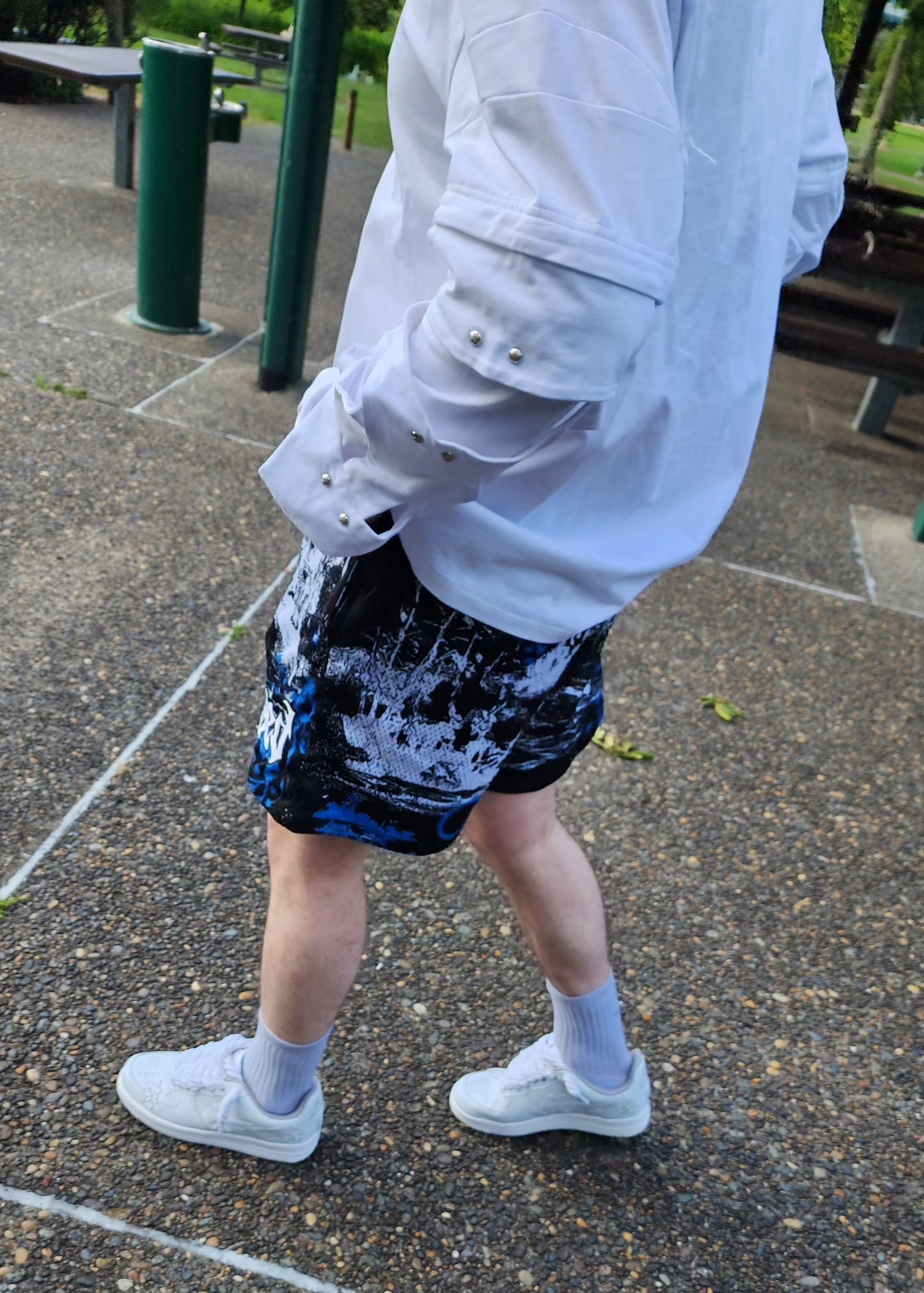 Midnight Blue Samurai Shorts