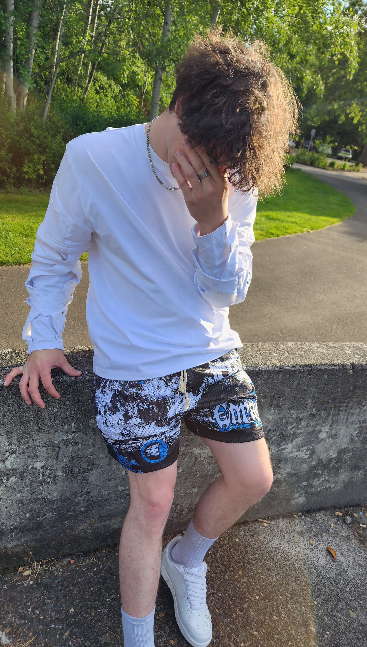 Midnight Blue Samurai Shorts