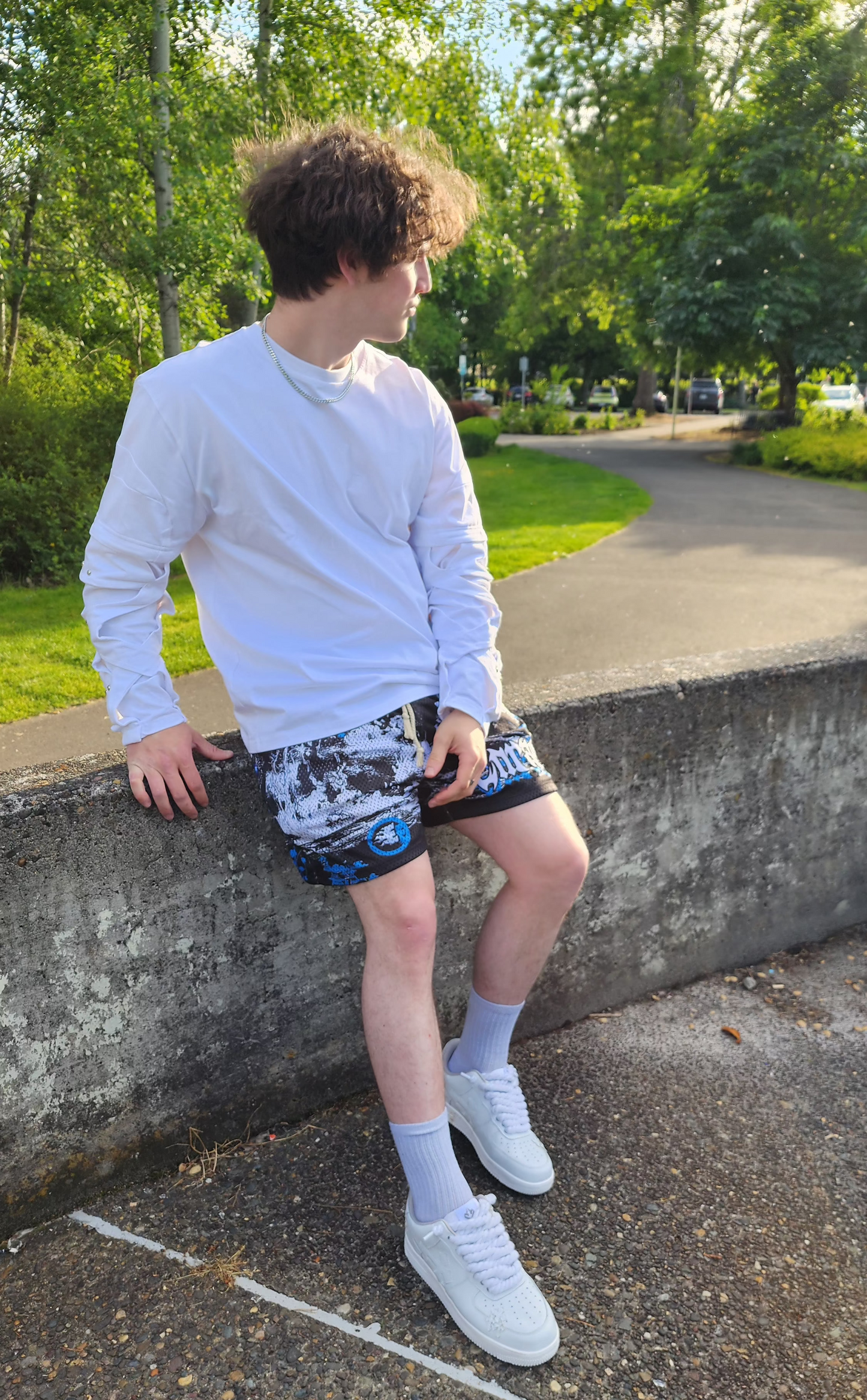 Midnight Blue Samurai Shorts