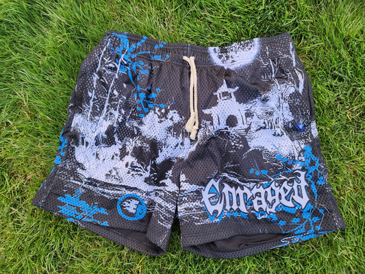 Midnight Blue Samurai Shorts