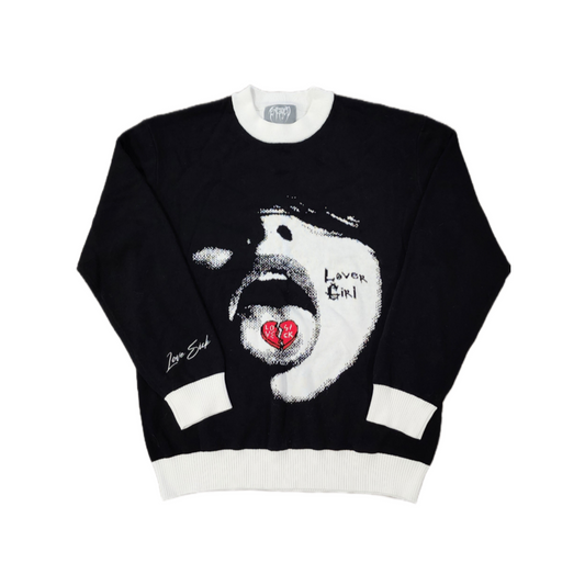 Lover Girl White Collar Knitted Sweater