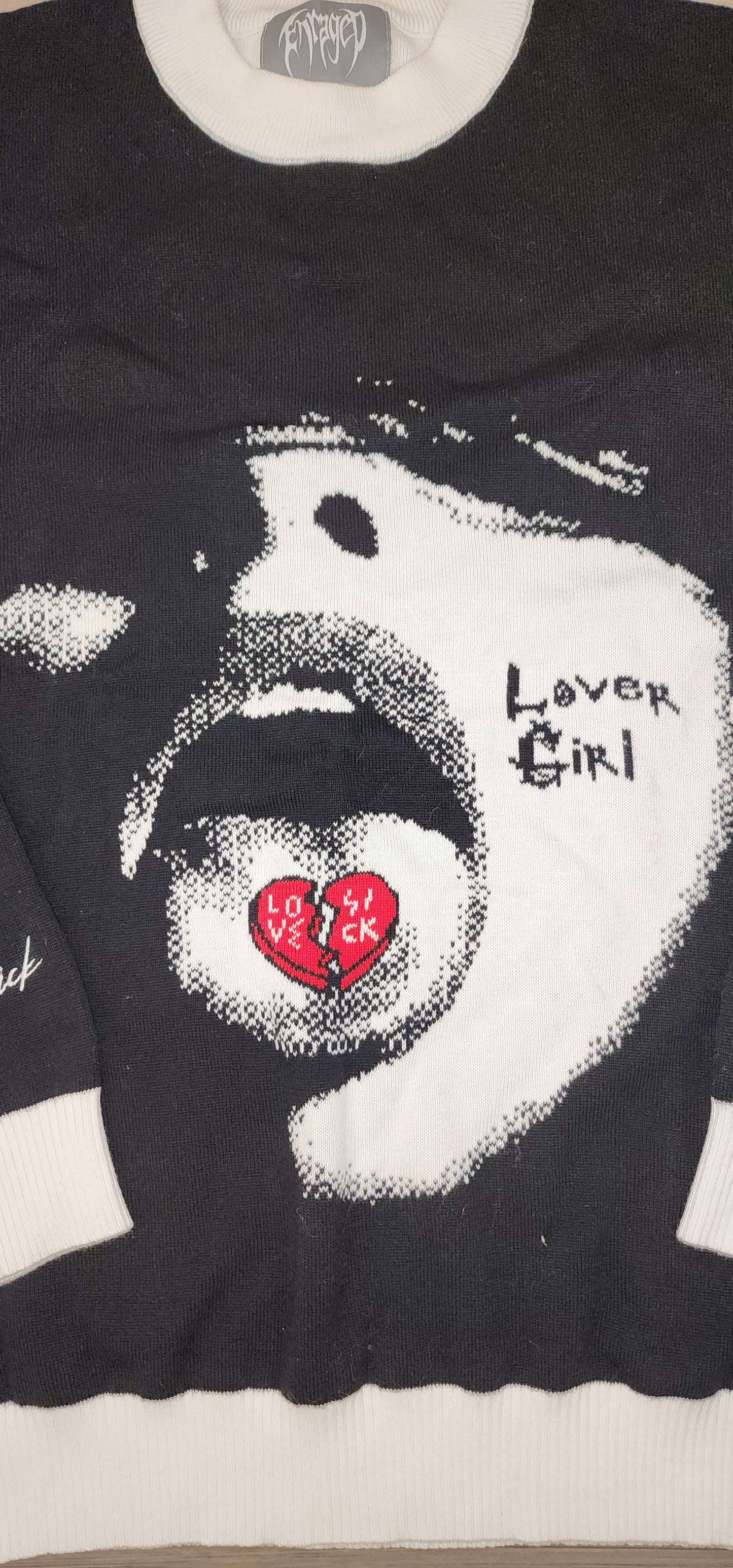 Lover Girl White Collar Knitted Sweater