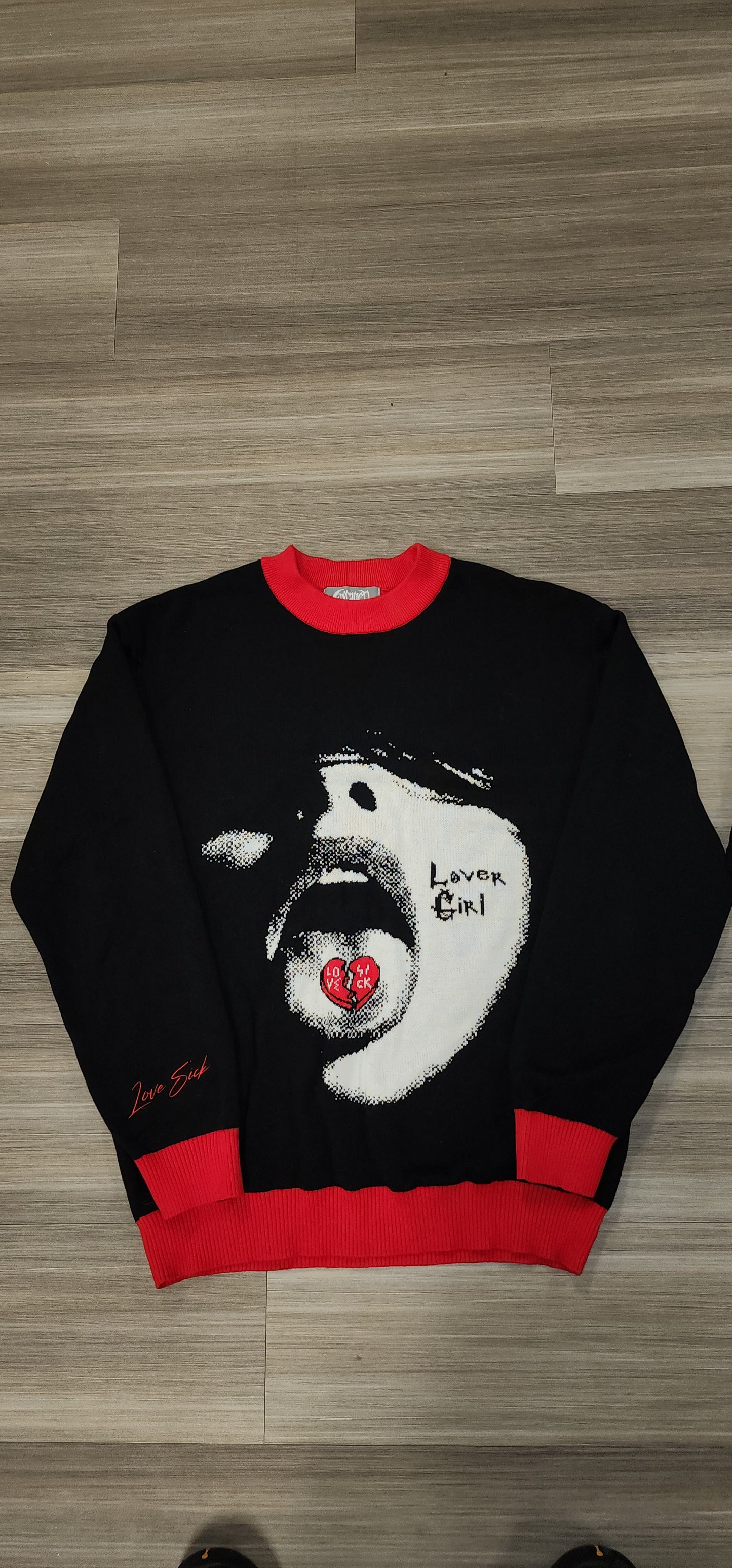 Lover Girl Red Collar Knitted Sweater