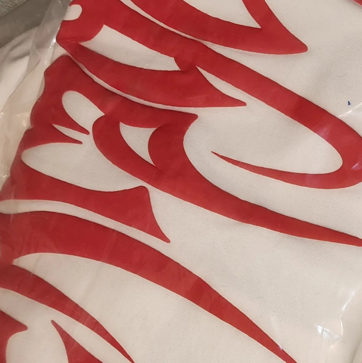 Enraged Puff Print Oversize Basic Logo 'Red on white'